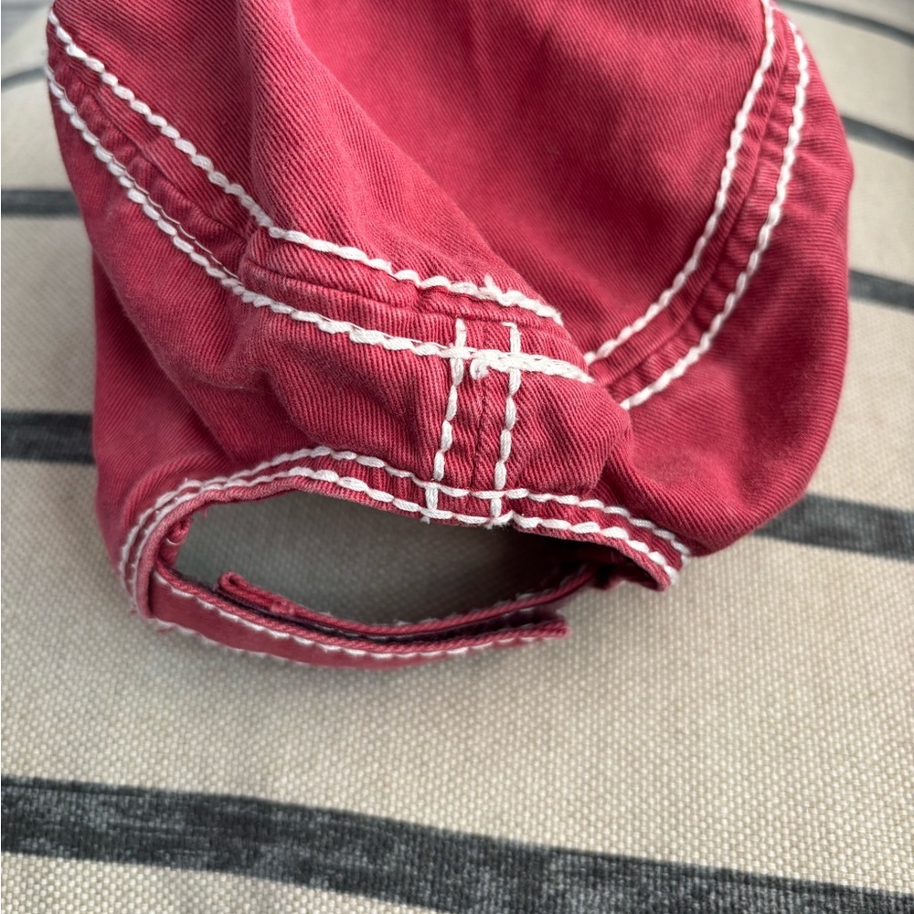 Disneyland Resort Red Broken In Mickey Patch Adjustable Baseball Cap One Size - Picture 6 of 7